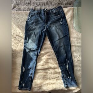 BKE Gabby Distressed Blue Jeans